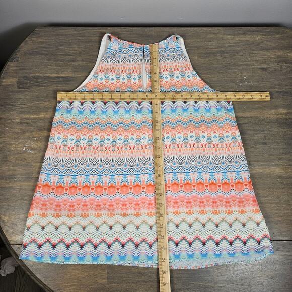 ST. TROPEZ West Colorful Ladies High Neck Sleeveless Career Casual Blouse Medium - Picture 5 of 5